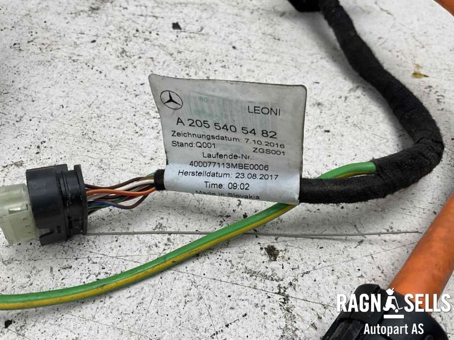 Kabel høy volt (HV) elbil til Mercedes C-Klasse 2014-2018 (Fase 1) (W205) (W205) (A 205 540 09 04||A2055405482)