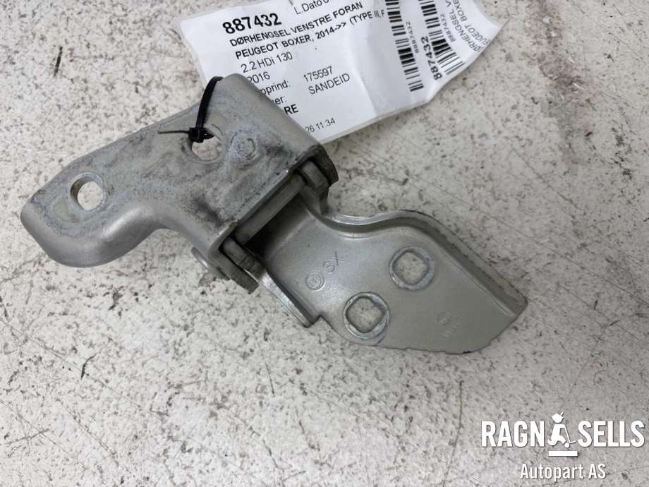 Dørhengsel venstre foran til Peugeot Boxer 2014-->> (Type III, Fase 2) (9035 EK||16 170 140 80)