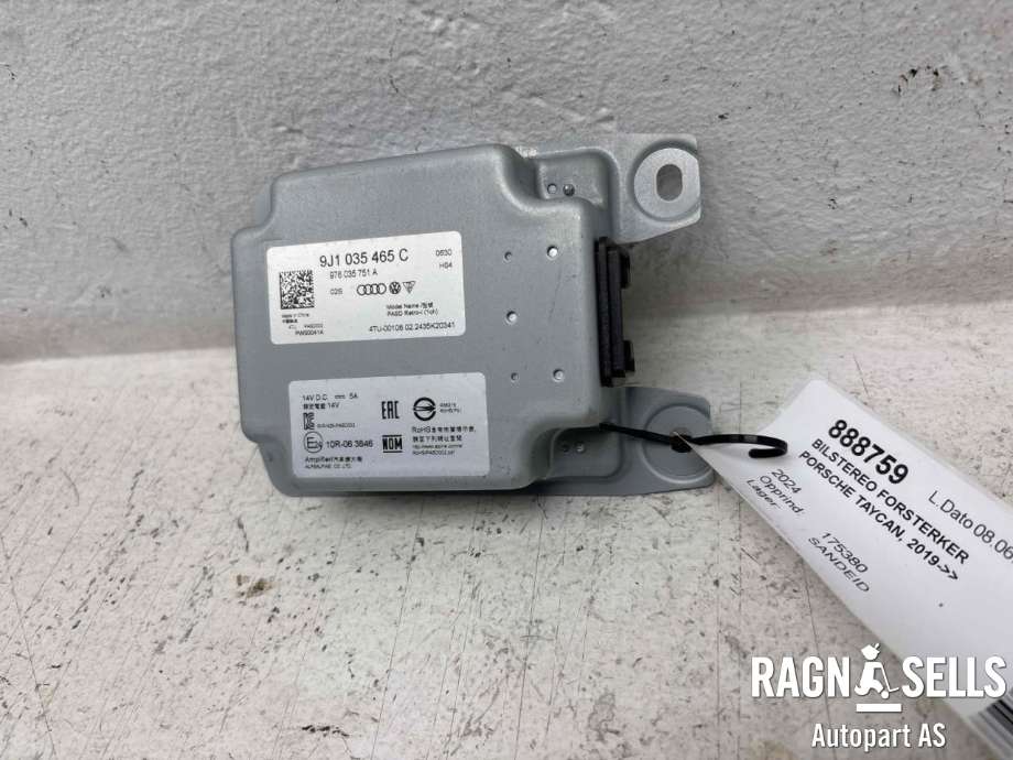 Bilstereo forsterker til Porsche Taycan 2019-->> (9J1 035 465 C||976035751A|9J1 035 465 D)