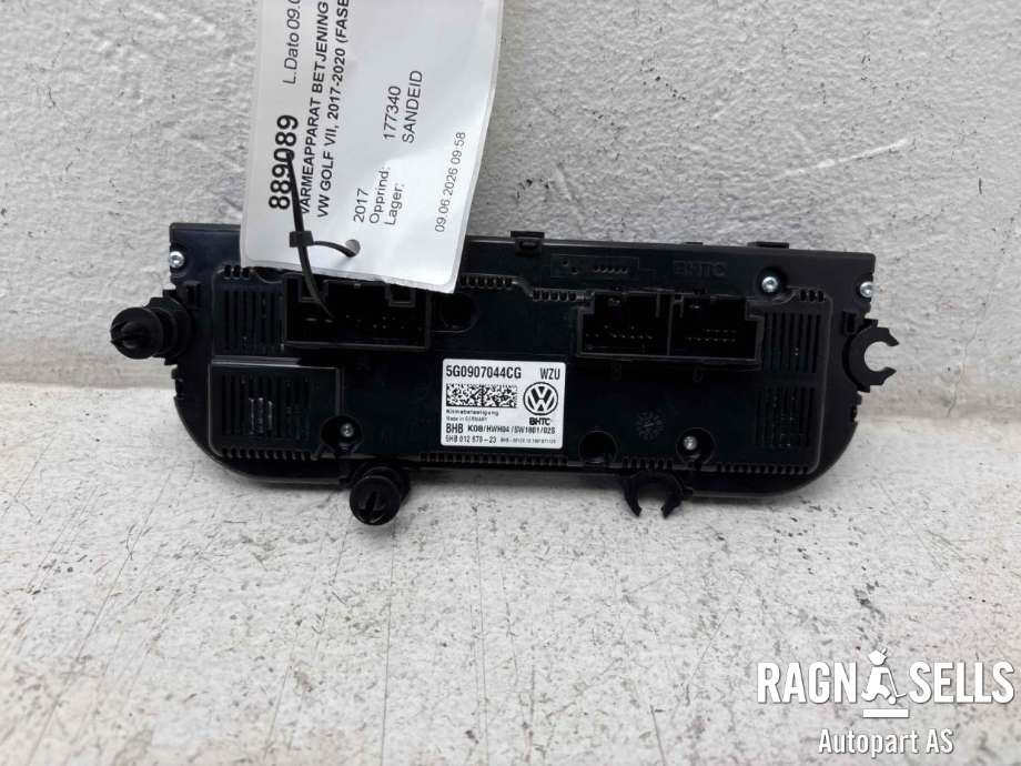 Varmeapparat betjening til VW Golf VII 2017-2020 (Fase 2) (5G0 907 044 CQ||5G0 907 044 CG|5HB012670-23)