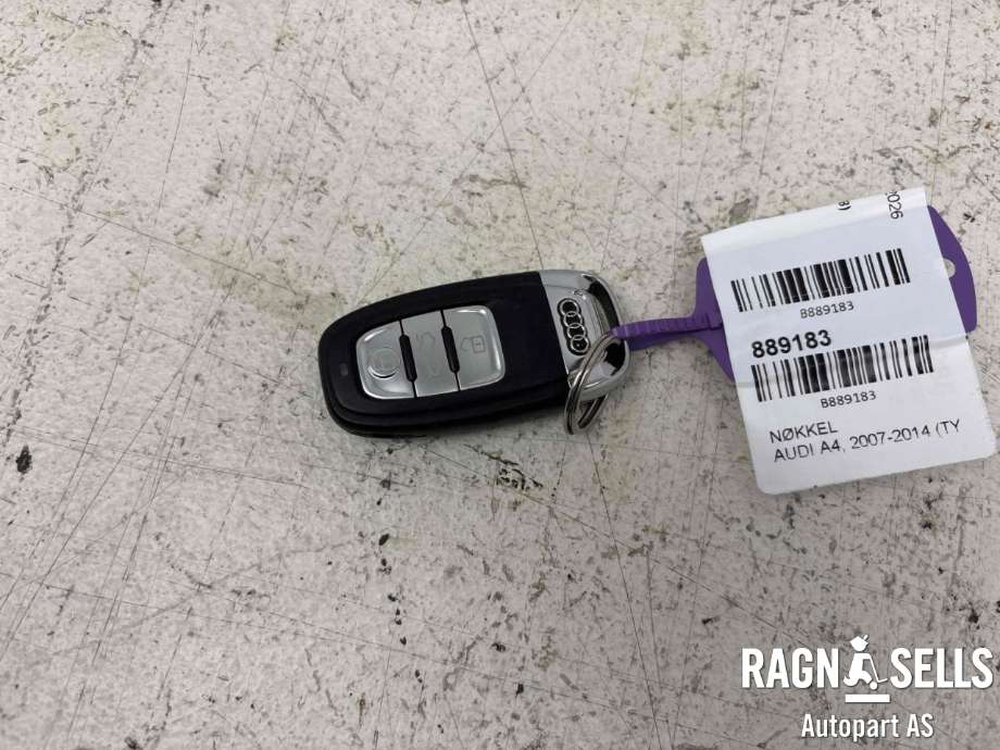 Nøkkel til Audi A4 2007-2014 (Type IV) (B8) (B8) (8K0 959 754 D|)
