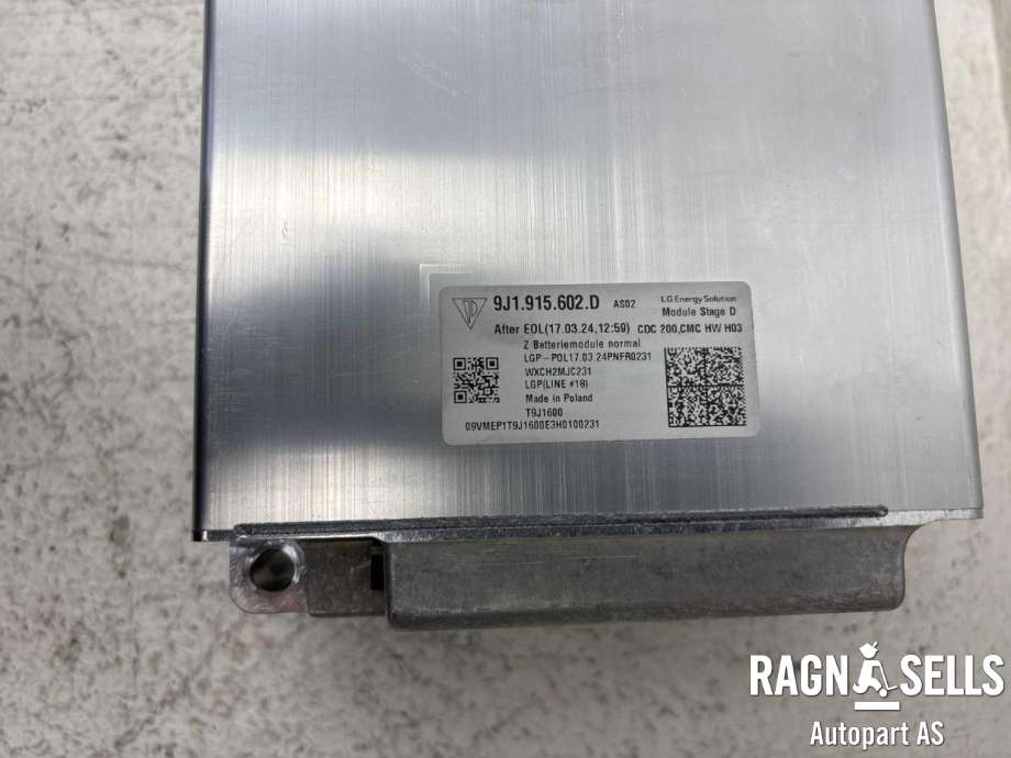 Batteripakke-modul elbil til Porsche Taycan 2019-->>  (9J1 915 602 D|9J1 915 602 G|12E010849G)