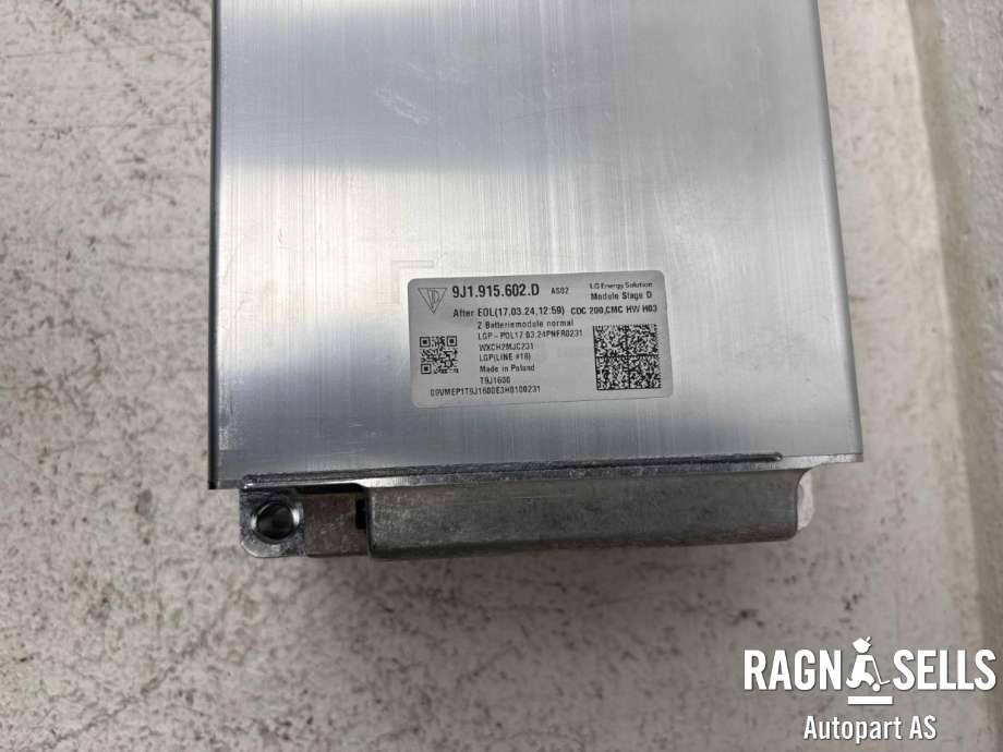 Batteripakke-modul elbil til Porsche Taycan 2019-->>  (9J1 915 602 D|9J1 915 602 G|12E010849G)