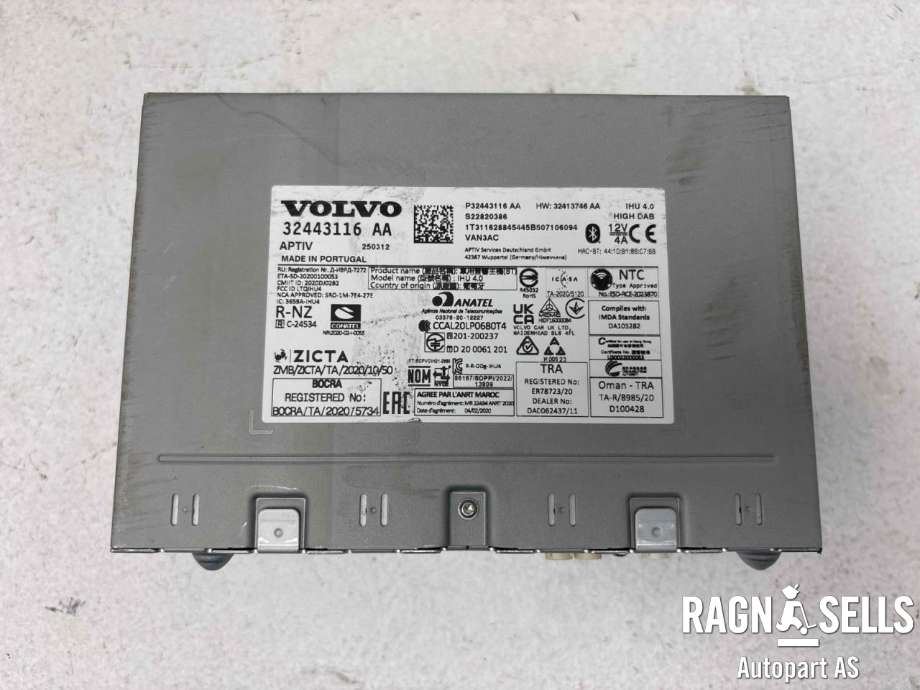 Bilstereo til Volvo EX40 2024-->>  (36011037||32443116AA|32326054| 32326620| 32375668| 32413746|P32443116AA)