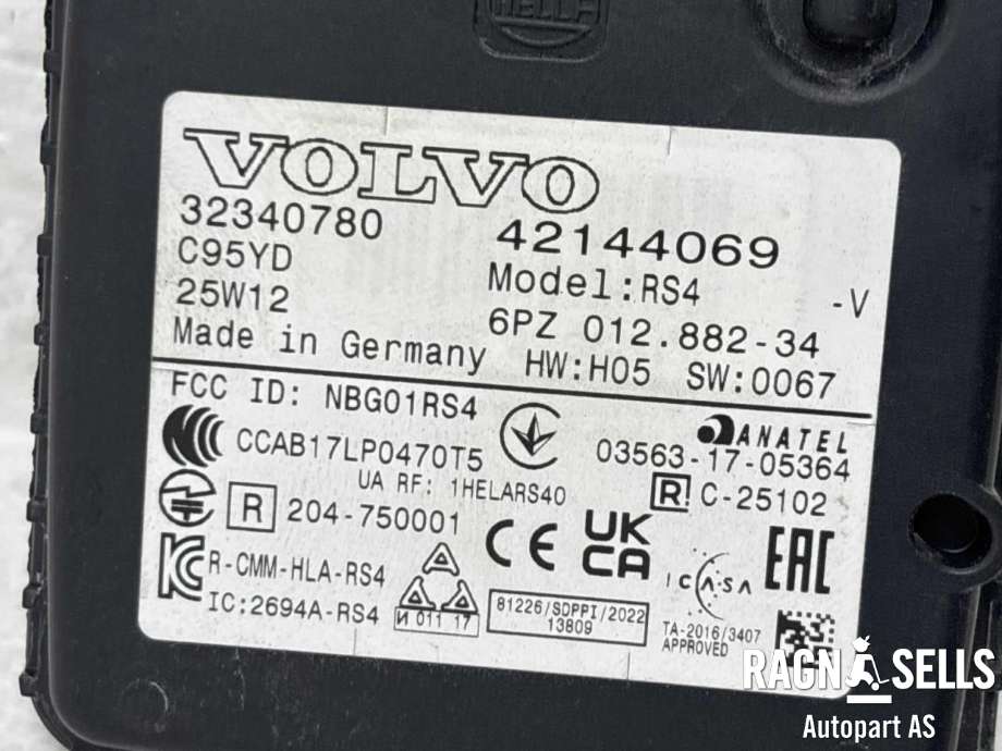 Sensor blindsone til Volvo EX40 2024-->>  (32340780||42144069|C95D25W12|RS4|6PZ01288234)