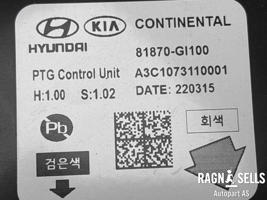 Styreenhet elektrisk bakluke til Hyundai Ioniq 5 2021-->>  (81870GI 100|)
