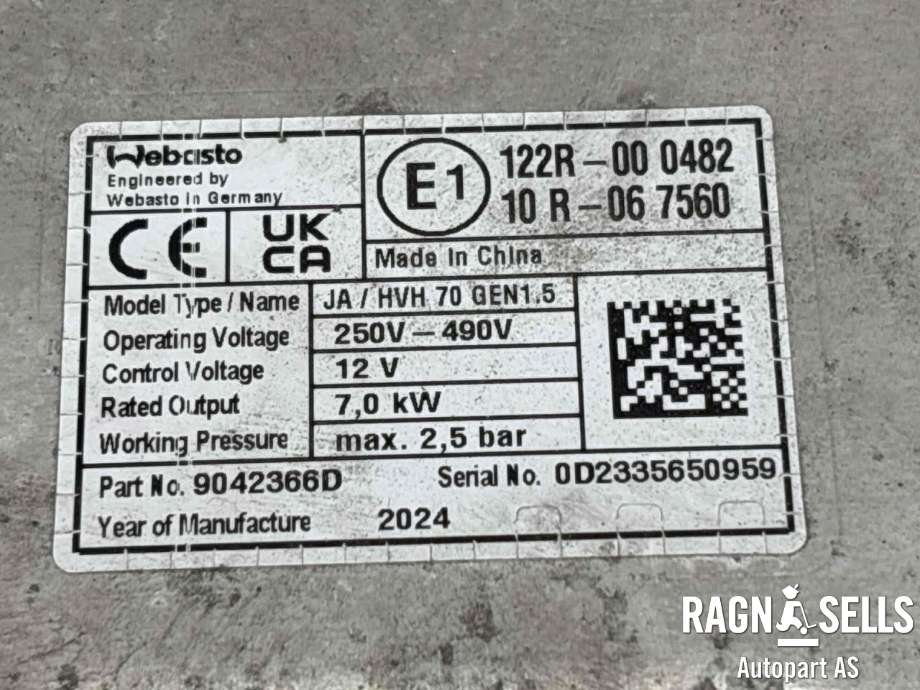 Varmeapparat PTC-heater til Lexus UX 2018-->>  (DENSO|8710110011||9042366D|013790-0122|01H16)