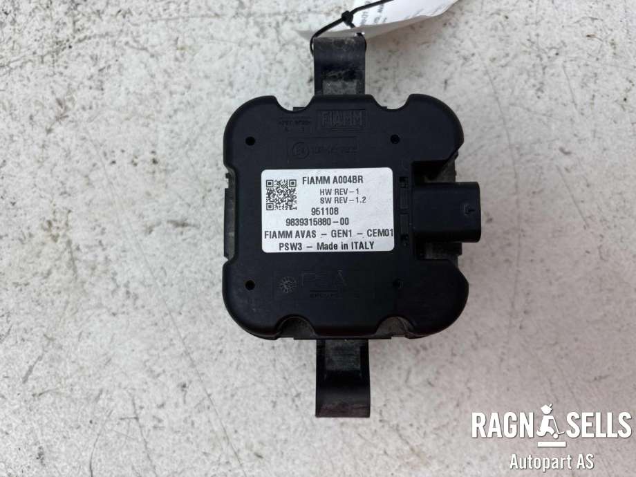 Høyttaler motorlyd, AVAS (Acoustic Vehicle Alerting System) til Opel Corsa-e 2019-->> (65 006 953 80|98 393 158 80|)