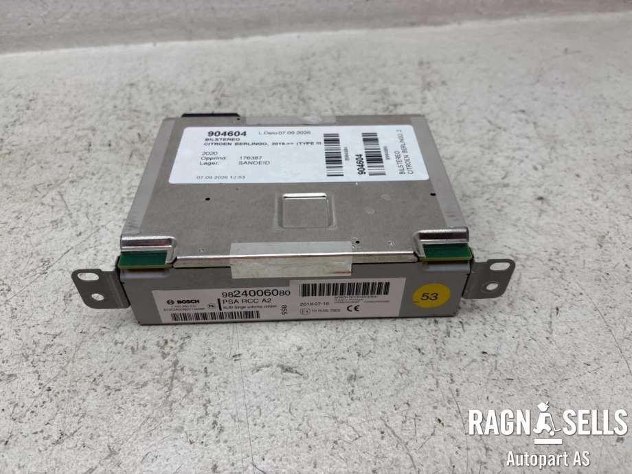 Bilstereo til Citroën Berlingo, 2019-->> (Type III) (BOSCH|16 314 825 80)