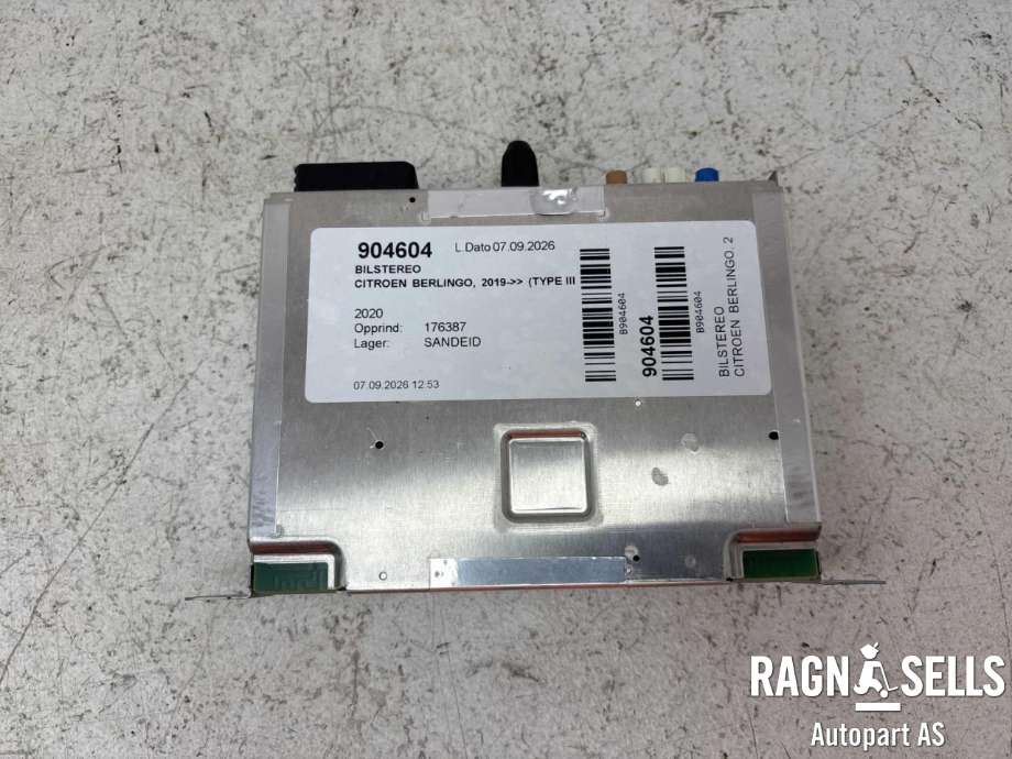 Bilstereo til Citroën Berlingo 2019-->> (Type III) (BOSCH|16 314 825 80|98 240 060 80|7503900239|)