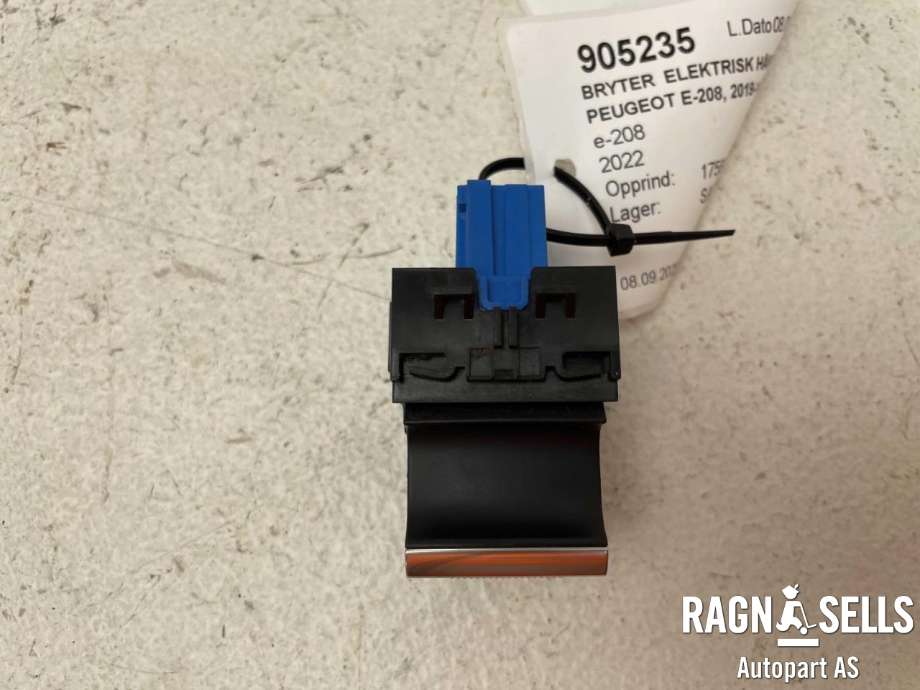 Bryter elektrisk håndbrekk/parkbrems til Peugeot e-208 2019-->> (98 105 935 VV|98 105 935 77|10520298-00|)