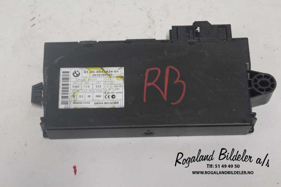Styreenhet diverse til BMW 3-Serie, 2005-2011 (E90/E91/E92/E93) (E90/E91/E92/E93) (BMW|61 35 6 943 834)