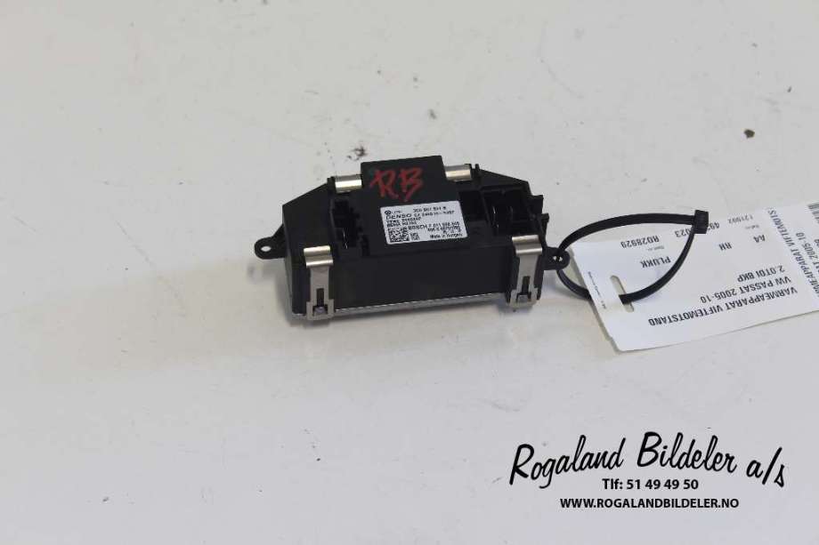 Varmeapparat motstand til VW Passat 2005-2010 (B6) (B6) (VOLKSWAGEN|3C0 907 521 B|)