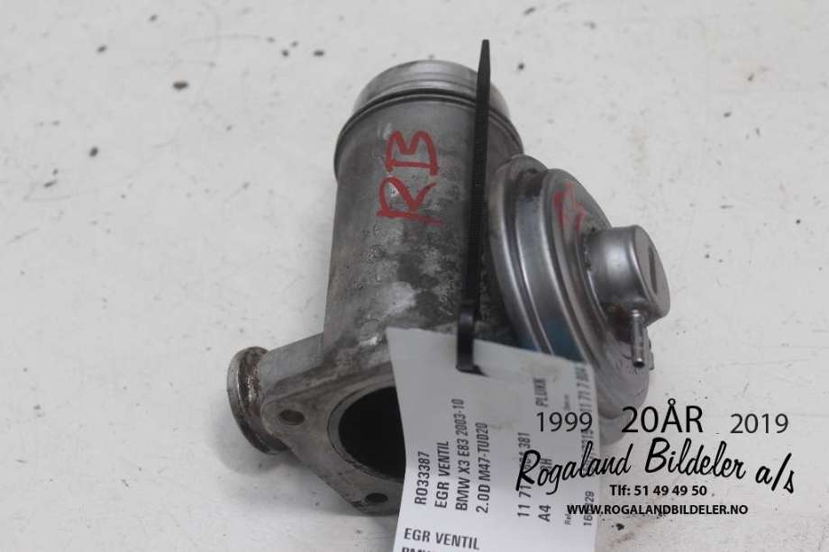 EGR-ventil til BMW X3 2003-2006 (Fase 1) (E83) (E83) (BMW|11 71 7 804 381|)