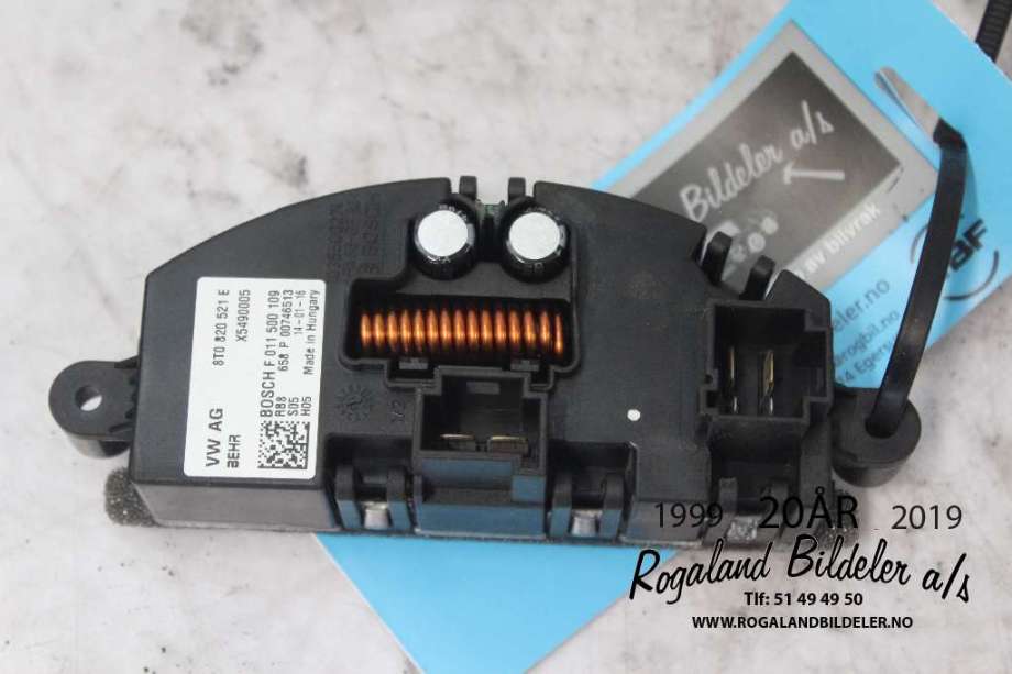 Varmeapparat motstand til Audi A4 2007-2014 (Type IV) (B8) (B8) (AUDI|8T0 820 521 E|)