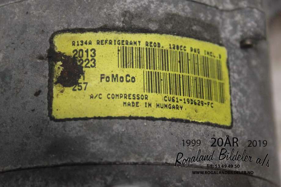 Aircondition kompressor til Ford Focus 2011-2014 (Type III, Fase 1)  (FORD|2100870|DV61-19D629-FG|2414013)