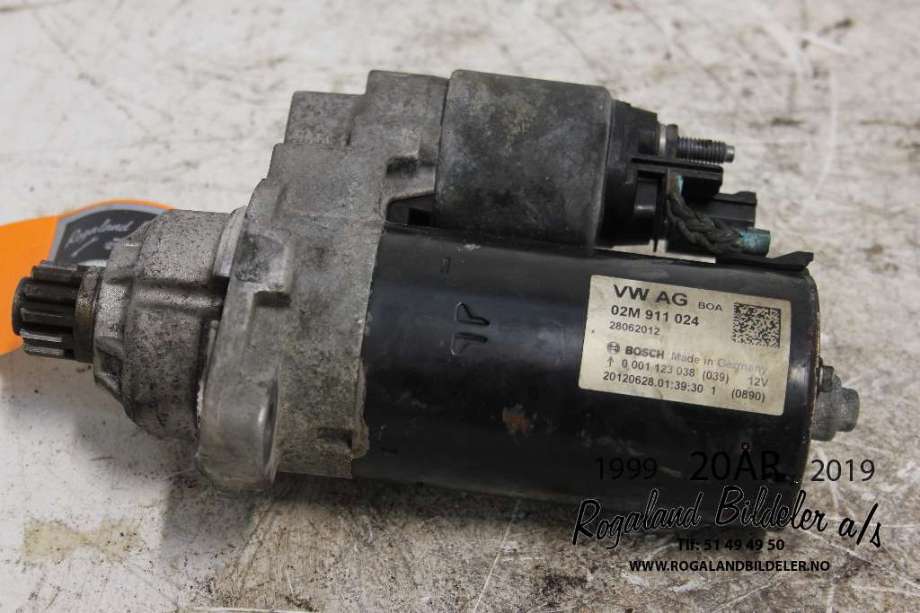 Starter diesel til VW Caddy, 2010-2015 (Type III, Fase 2) (VOLKSWAGEN|02M 911 024 P)