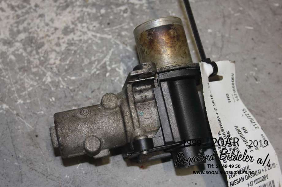 EGR-ventil til Nissan Qashqai 2010-2014 (Type I, Fase 2)  (NISSAN|1471000Q0V|)