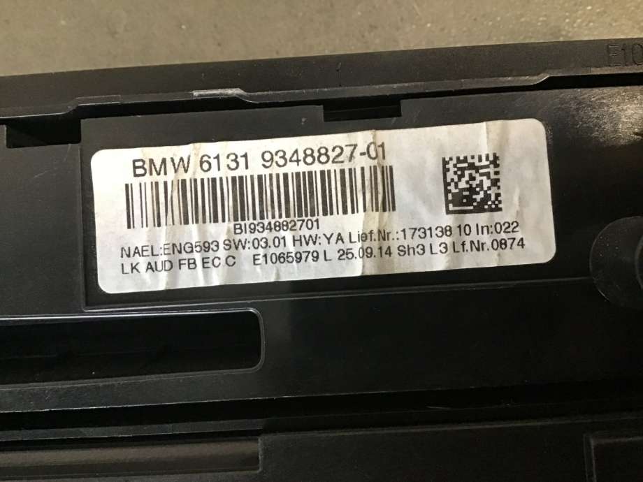 Varmeapparat betjening til BMW 3-Serie 2012-2018 (F30/F31/F34) (F30/F31/F34) (BMW|64 11 9 354 146|)
