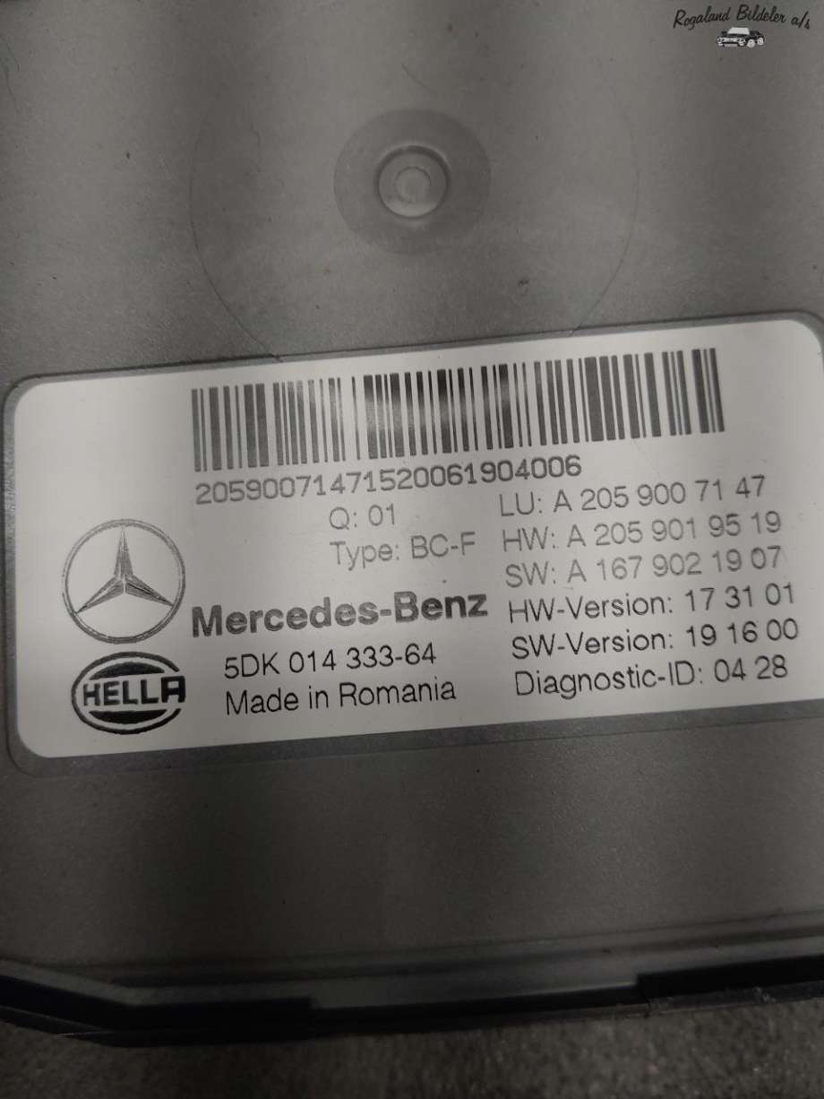 Styreenhet diverse til Mercedes EQC 2019-->> (MERCEDES|A 205 900 78 45|A 205 900 71 47)