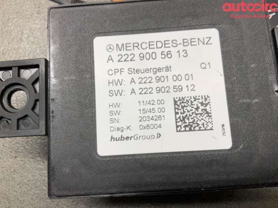 Styreenhet diverse til Mercedes C-Klasse 2014-2018 (Fase 1) (W205) (W205) (MERCEDES|A 222 900 56 13)