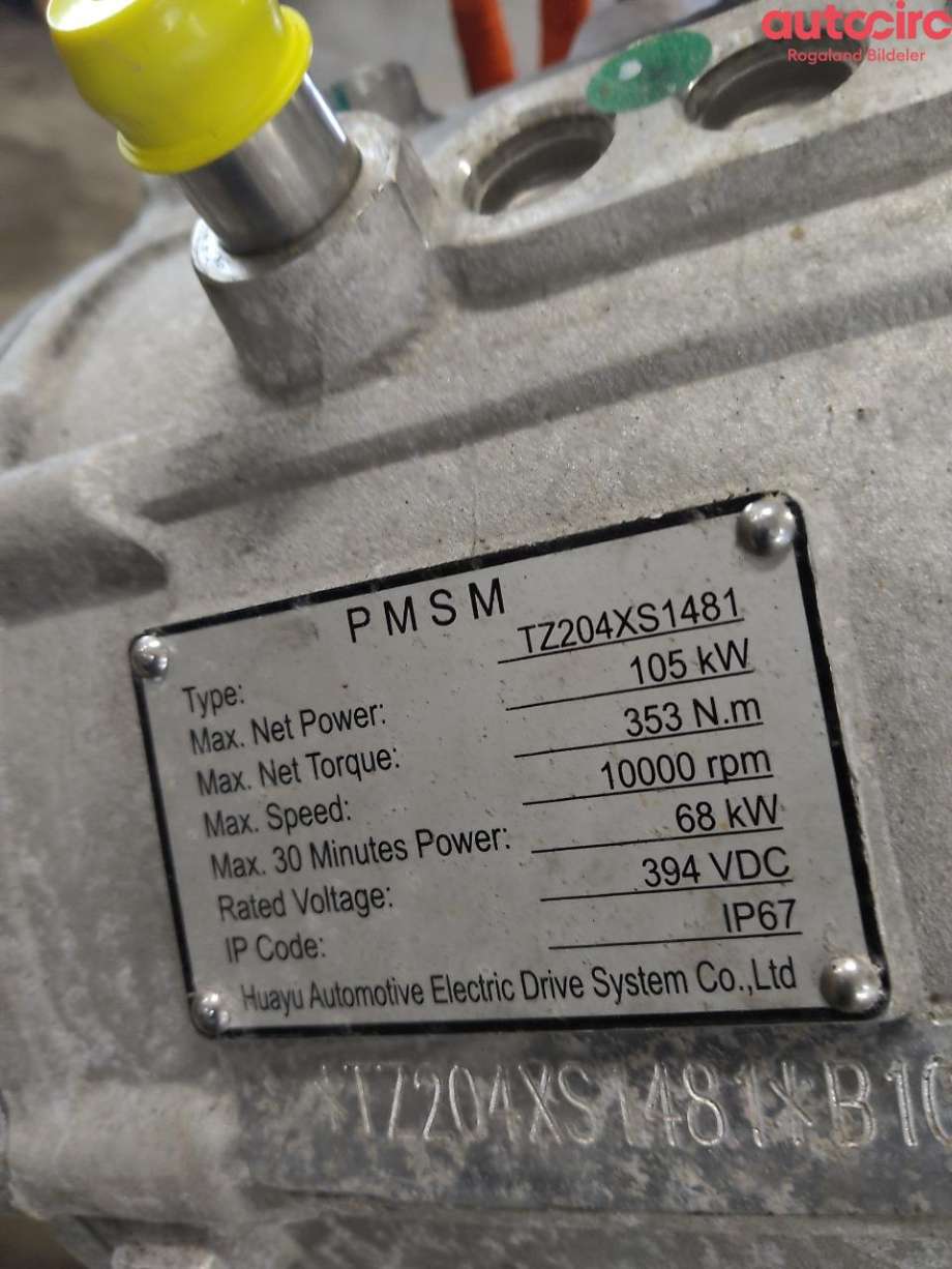 Motor elbil foran til MG ZS EV 2019-2021 (Type I, Fase 1)  (MG|TZ204XS1481|)
