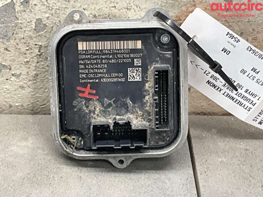 Styreenhet xenon/ballast til Peugeot 308, 2021-->> (Type III) (PEUGEOT|16 875 571 80)