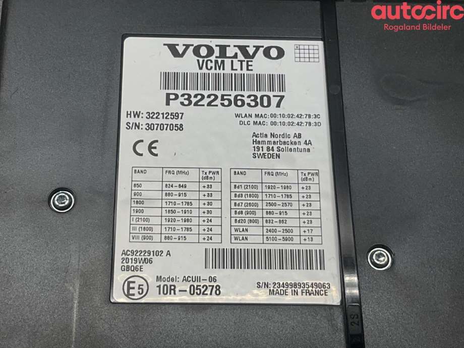 Styreenhet diverse til Volvo V60 / V60 CC 2018-->> (Type II)  (VOLVO|36003310|32256307)
