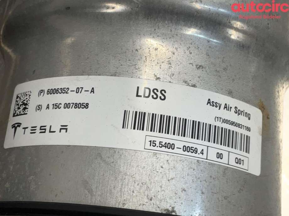 Fjær foran nivå luftpute/belg til Tesla Model S 2013-2016 (Fase 1)  (TESLA|6006352-07-A)
