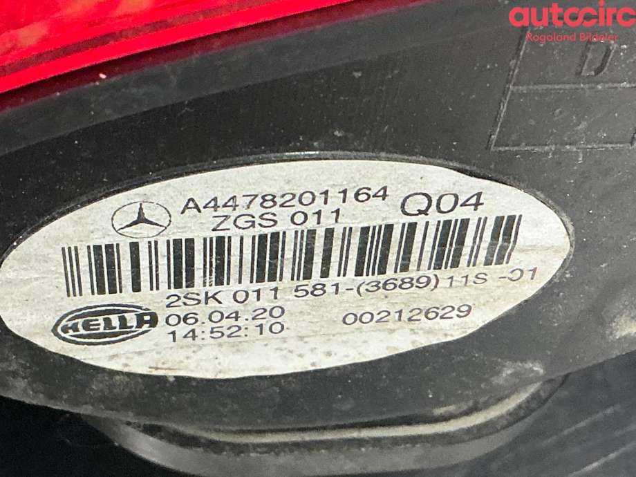 Baklykt venstre til Mercedes Vito 2014-->> (W447) (W447) (MERCEDES|A 447 820 11 64)