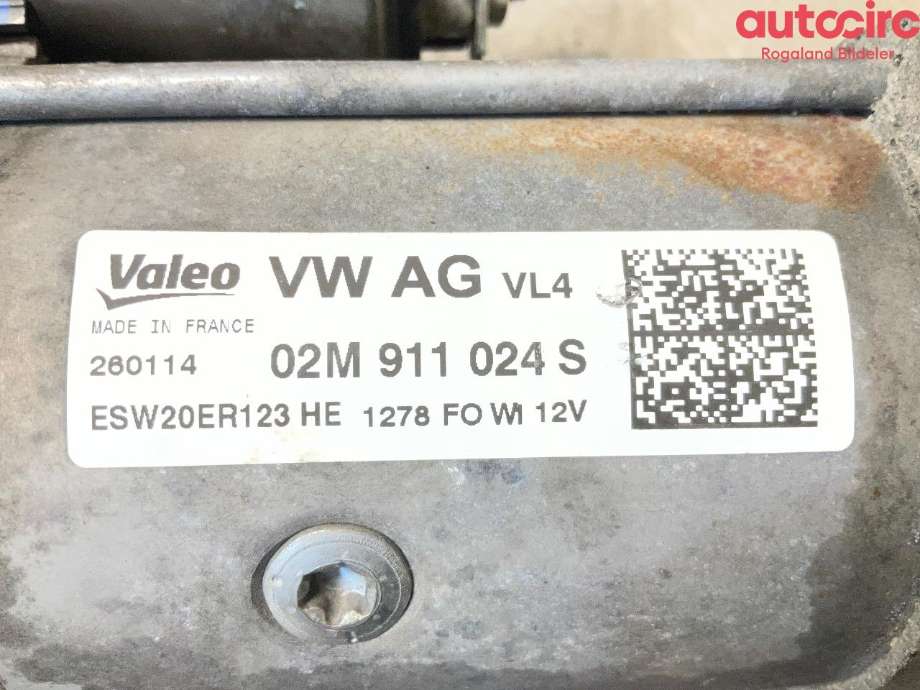 Starter diesel til Škoda Octavia 2013-2016 (Type III, Fase 1)  (SKODA|02M 911 024 B)