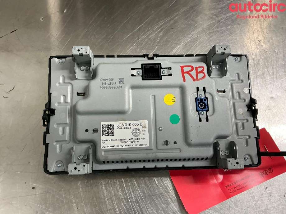 Multimedia display (MCU - Media Controller Unit) til VW Tiguan 2016-2020 (Type II, Fase 1)  (VOLKSWAGEN|5NN 919 605 B|5G6 919 605 B)