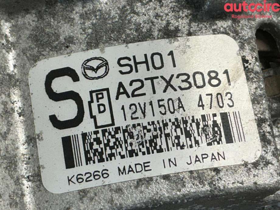 Dynamo til Mazda 3 2013-2016 (Type III, Fase 1)  (MAZDA|SH0118300)