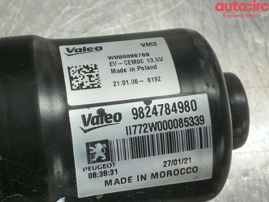 Viskermotor frontrute til Opel Corsa F 2019-->>  (OPEL|98 247 849 80)