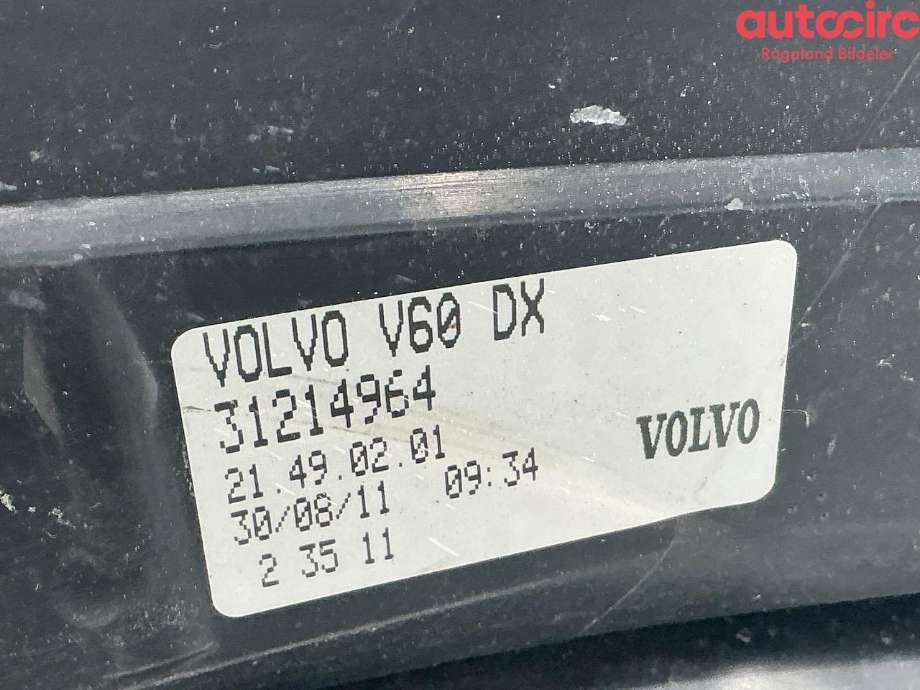 Baklykt høyre til Volvo V60 2010-2013 (Type I, Fase 1)  (VOLVO|31395929)