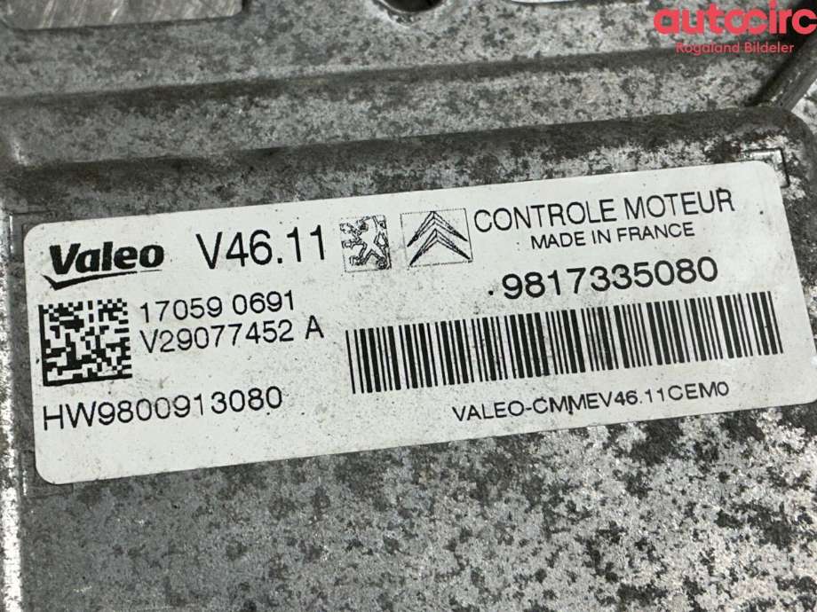 Styreenhet motor til Citroën C3 2016-->> (Type III)  (CITROEN|16 193 749 80)