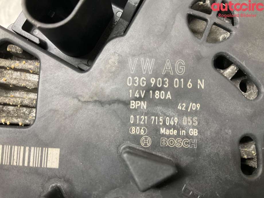 Dynamo til Audi A6 2008-2011 (Type III, Fase 2) (C6) (C6) (AUDI|03G 903 016 L)