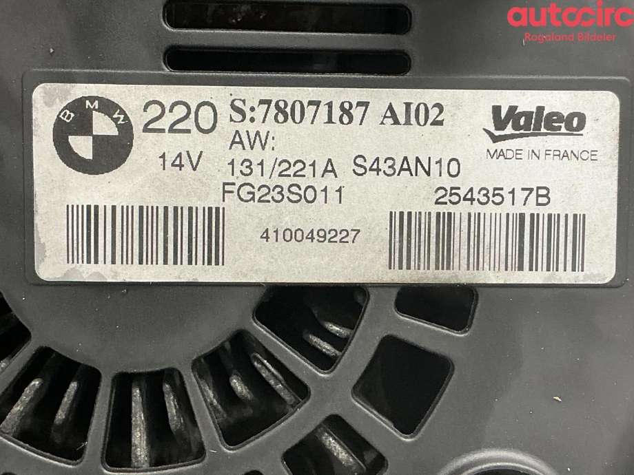 Dynamo til BMW 7-Serie 2009-2015 (F01/F02/F03/F04) (F01/F02/F03/F04) (BMW|12 31 7 803 724|12 31 7 808 074|)