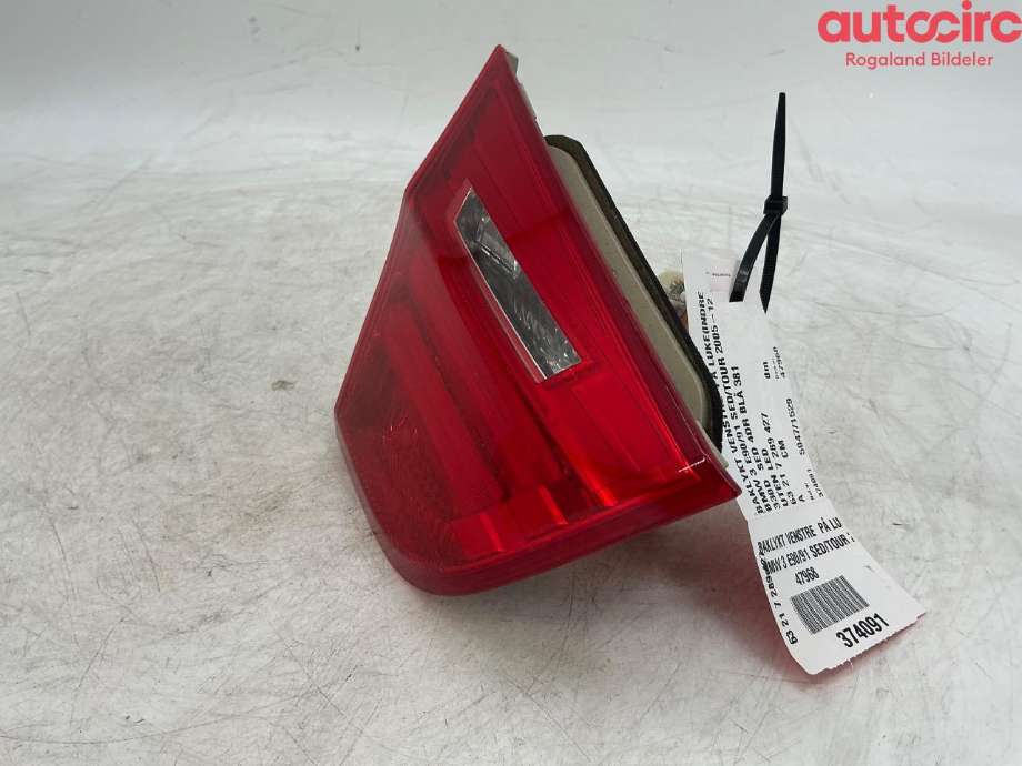 Baklykt venstre indre til BMW 3-Serie 2005-2011 (E90/E91/E92/E93) (E90/E91/E92/E93) (BMW|63 21 7 289 427|)
