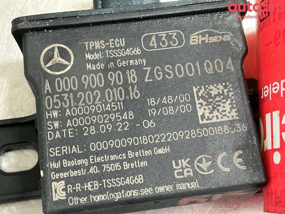 Sensor dekktrykk til Mercedes CLA 2019-->> (C118) (C118) (MERCEDES|A 000 900 90 18|)