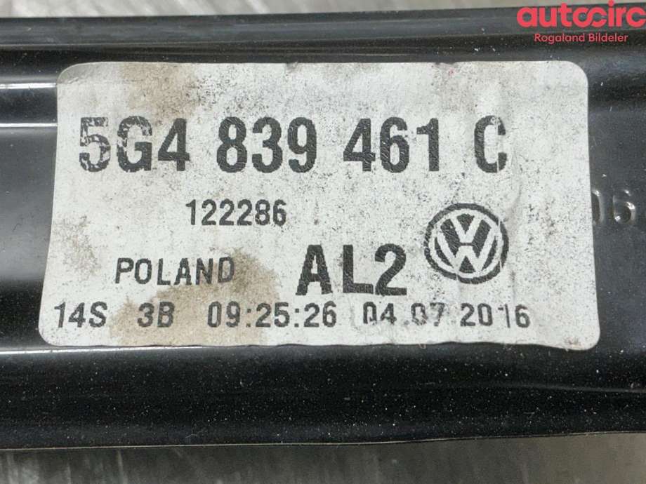 Ruteheis venstre bak til VW e-Golf 2017-2020 (Fase 2)  (VOLKSWAGEN|1|)