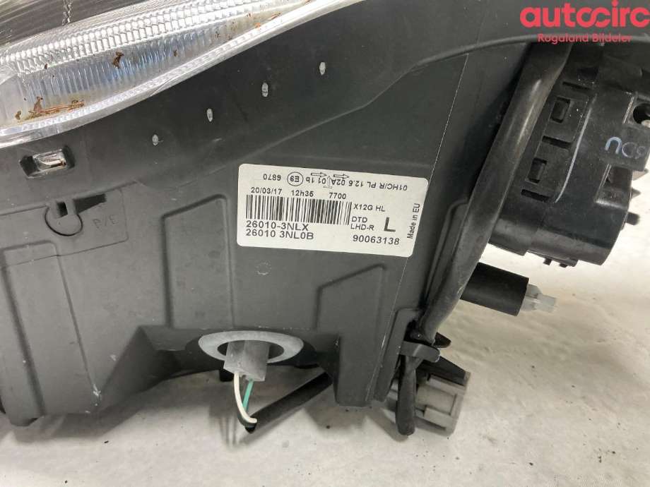 Frontlykt høyre halogen til Nissan Leaf 2011-2017 (Type I)  (NISSAN|260103NL0B)