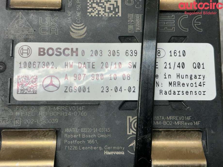 Sensor radar til Mercedes Sprinter 2018-->> (907/910) (907/910) (MERCEDES|A 907 900 10 08)