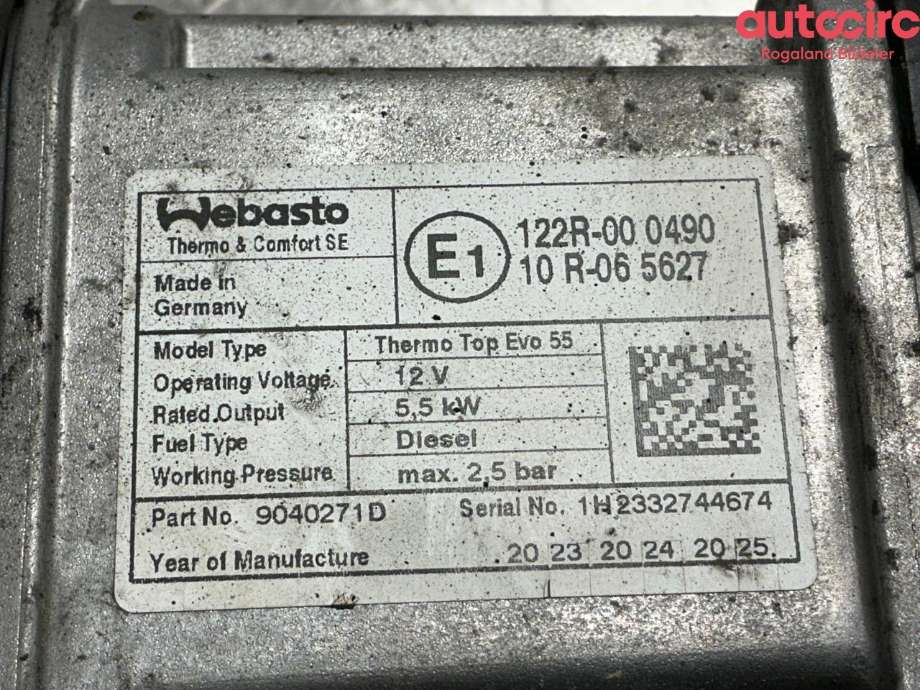 Dieselvarmer til Mercedes Sprinter 2018-->> (907/910) (907/910) (MERCEDES|A 910 830 82 01)