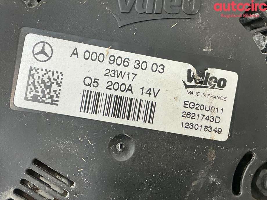 Dynamo til Mercedes Sprinter 2018-->> (907/910) (907/910) (MERCEDES|A 000 906 30 03)