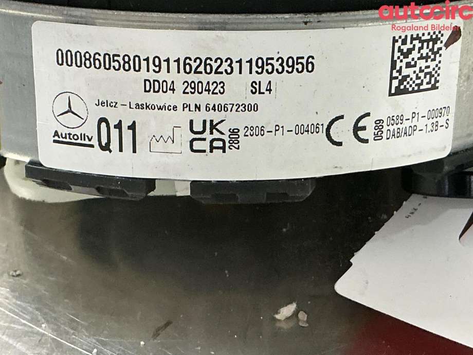 Airbag rattpute til Mercedes Sprinter 2018-->> (907/910) (907/910) (MERCEDES|A 000 860 58 01 911|A 000 860 58 01)