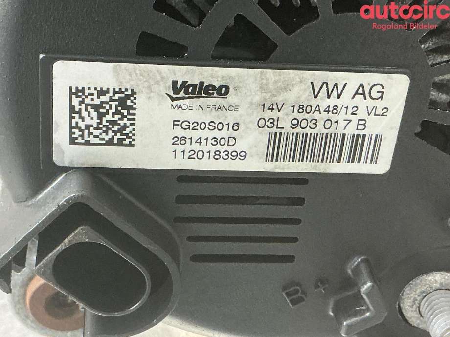 Dynamo til Audi Q5 2012-2017 (Type I, Fase 2) (AUDI|03L 903 017 B)