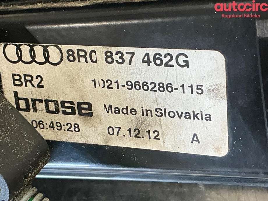 Ruteheis høyre foran til Audi Q5 2012-2017 (Type I, Fase 2)  (AUDI|8R0 837 462 G|8R0 837 462 K)