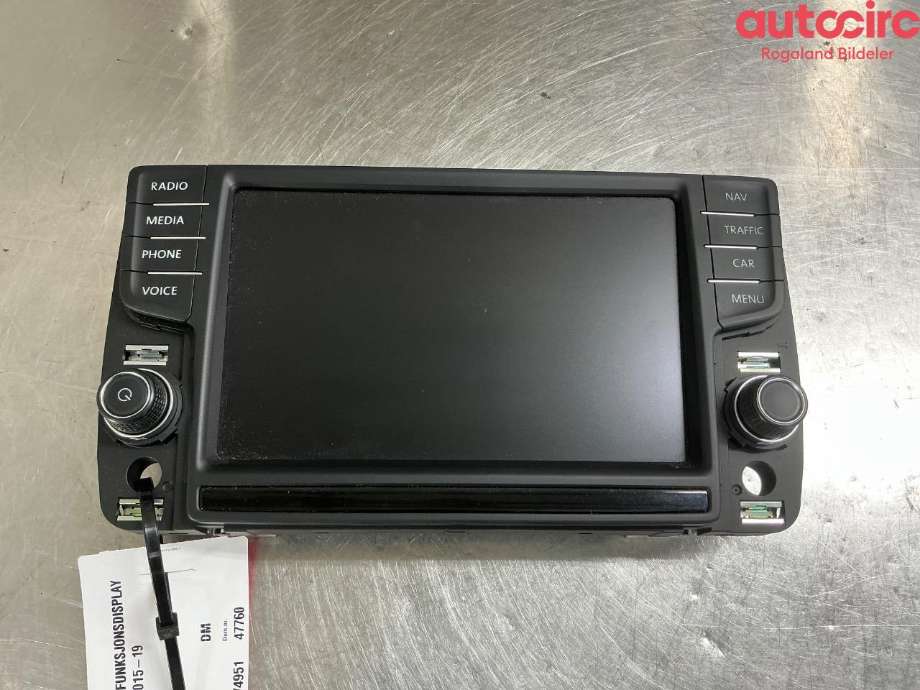 Multimedia display (MCU - Media Controller Unit) til VW Passat, 2015-2019 (Fase 1) (B8) (B8) (VOLKSWAGEN|5G0 919 606)