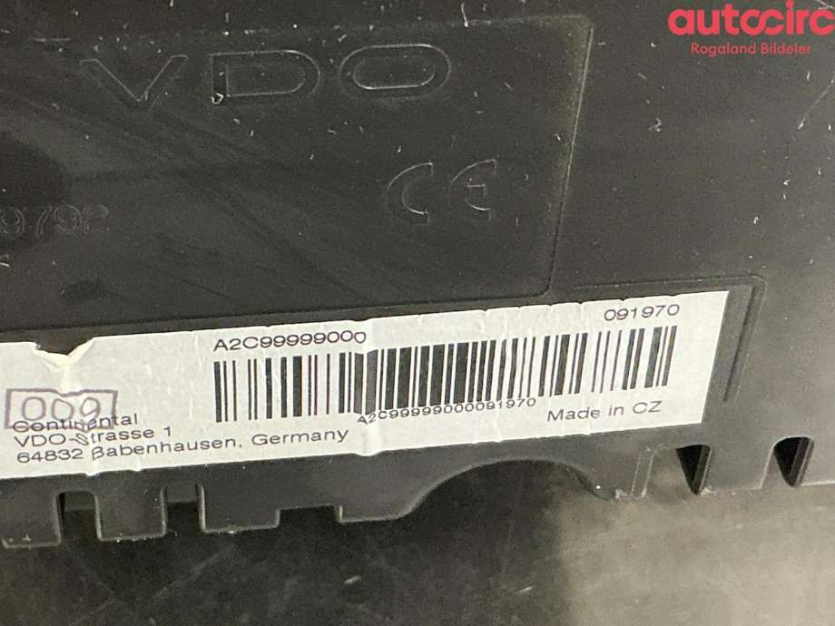 Speedometer til Audi A1 2015-2018 (Type I, Fase 2)  (AUDI|8XA 920 930 D)